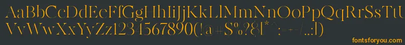 MADE Canvas Light PERSONAL USE Font – Orange Fonts on Black Background