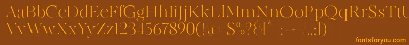 MADE Canvas Light PERSONAL USE Font – Orange Fonts on Brown Background