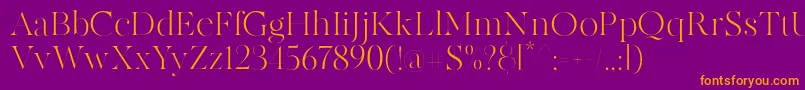 MADE Canvas Light PERSONAL USE Font – Orange Fonts on Purple Background