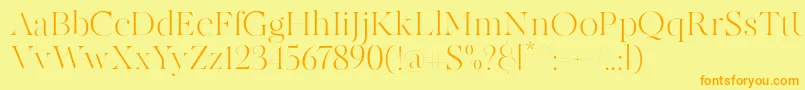 MADE Canvas Light PERSONAL USE Font – Orange Fonts on Yellow Background