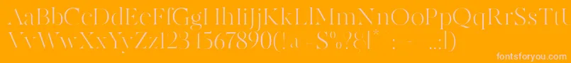 MADE Canvas Light PERSONAL USE Font – Pink Fonts on Orange Background