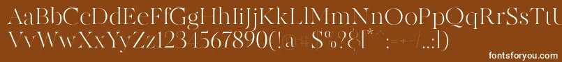 MADE Canvas Light PERSONAL USE Font – White Fonts on Brown Background