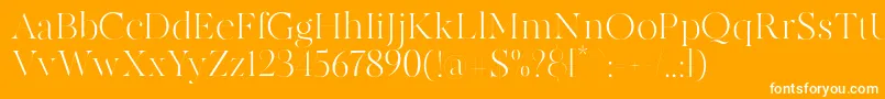 MADE Canvas Light PERSONAL USE Font – White Fonts on Orange Background