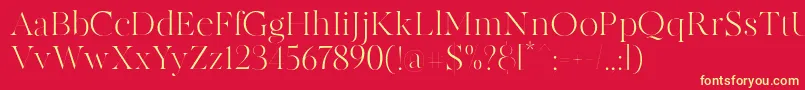 MADE Canvas Light PERSONAL USE Font – Yellow Fonts on Red Background