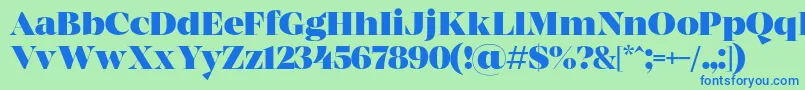 MADE Coachella Black PERSONAL USE Font – Blue Fonts on Green Background