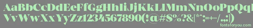 MADE Coachella Black PERSONAL USE Font – Green Fonts on Gray Background