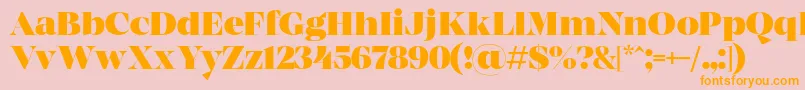 MADE Coachella Black PERSONAL USE Font – Orange Fonts on Pink Background