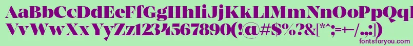 MADE Coachella Black PERSONAL USE Font – Purple Fonts on Green Background