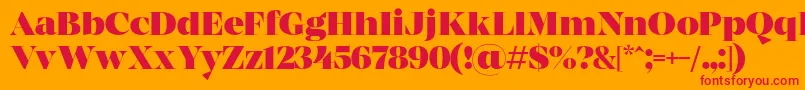 MADE Coachella Black PERSONAL USE Font – Red Fonts on Orange Background