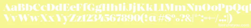 MADE Coachella Black PERSONAL USE Font – White Fonts on Yellow Background