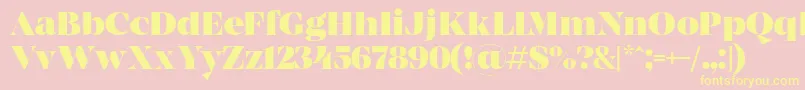 MADE Coachella Black PERSONAL USE Font – Yellow Fonts on Pink Background