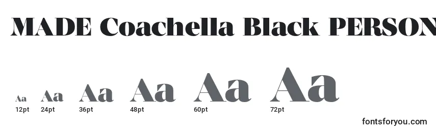 MADE Coachella Black PERSONAL USE Font Sizes