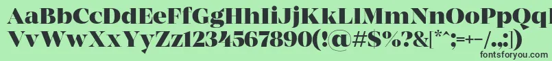 MADE Coachella Bold PERSONAL USE Font – Black Fonts on Green Background