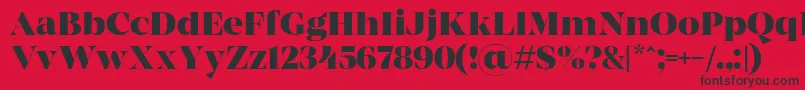 MADE Coachella Bold PERSONAL USE Font – Black Fonts on Red Background