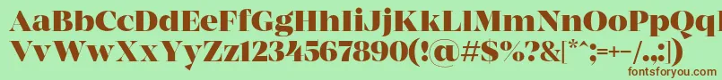 MADE Coachella Bold PERSONAL USE Font – Brown Fonts on Green Background