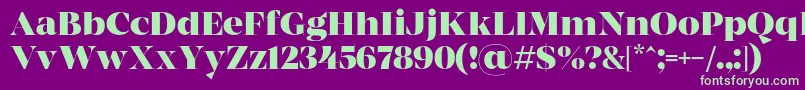 MADE Coachella Bold PERSONAL USE Font – Green Fonts on Purple Background