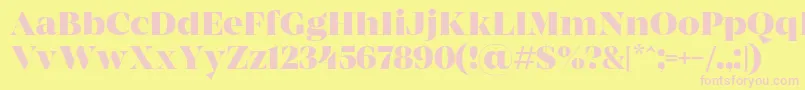 MADE Coachella Bold PERSONAL USE Font – Pink Fonts on Yellow Background