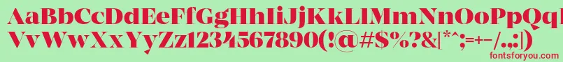 MADE Coachella Bold PERSONAL USE Font – Red Fonts on Green Background