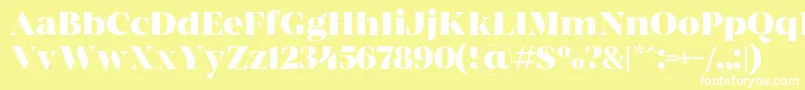 MADE Coachella Bold PERSONAL USE Font – White Fonts on Yellow Background