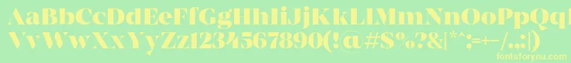 MADE Coachella Bold PERSONAL USE Font – Yellow Fonts on Green Background