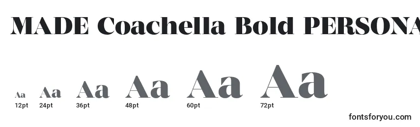 MADE Coachella Bold PERSONAL USE Font Sizes