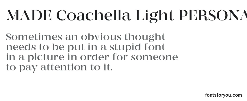 Шрифт MADE Coachella Light PERSONAL USE