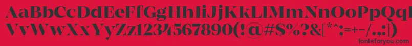 MADE Coachella Medium PERSONAL USE-Schriftart – Schwarze Schriften auf rotem Hintergrund