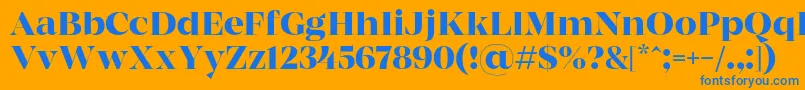 MADE Coachella Medium PERSONAL USE Font – Blue Fonts on Orange Background