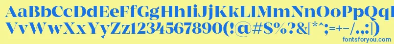 MADE Coachella Medium PERSONAL USE Font – Blue Fonts on Yellow Background