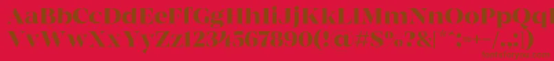 MADE Coachella Medium PERSONAL USE Font – Brown Fonts on Red Background