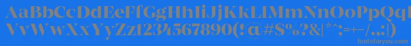 MADE Coachella Medium PERSONAL USE-Schriftart – Graue Schriften auf blauem Hintergrund