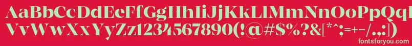 MADE Coachella Medium PERSONAL USE Font – Green Fonts on Red Background