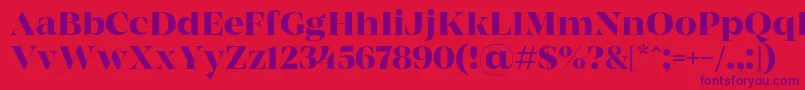 MADE Coachella Medium PERSONAL USE Font – Purple Fonts on Red Background
