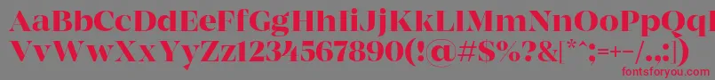 MADE Coachella Medium PERSONAL USE-Schriftart – Rote Schriften auf grauem Hintergrund