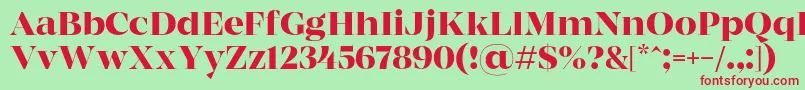 MADE Coachella Medium PERSONAL USE Font – Red Fonts on Green Background