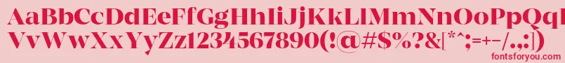 MADE Coachella Medium PERSONAL USE Font – Red Fonts on Pink Background