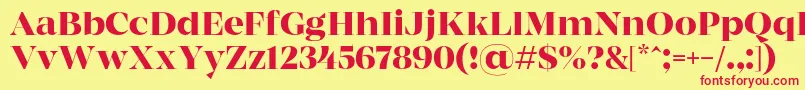 MADE Coachella Medium PERSONAL USE Font – Red Fonts on Yellow Background