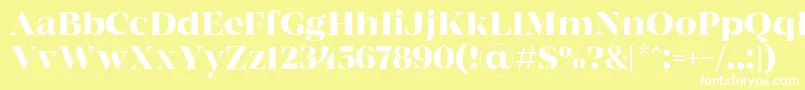 MADE Coachella Medium PERSONAL USE Font – White Fonts on Yellow Background