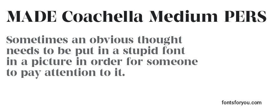 MADE Coachella Medium PERSONAL USE Font