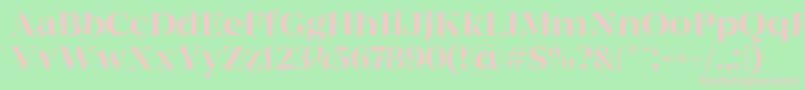Czcionka MADE Coachella Regular PERSONAL USE – różowe czcionki na zielonym tle