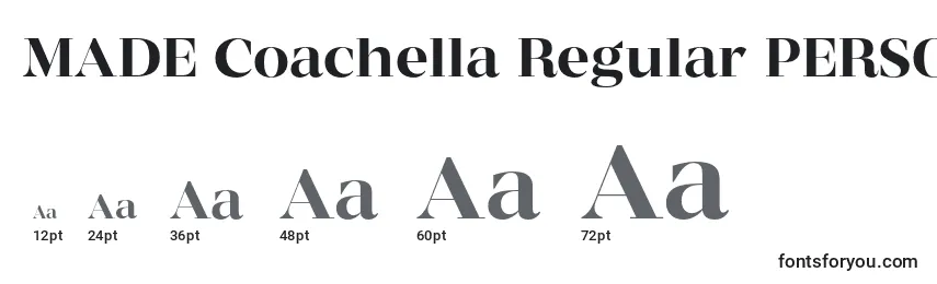 MADE Coachella Regular PERSONAL USE Font Sizes