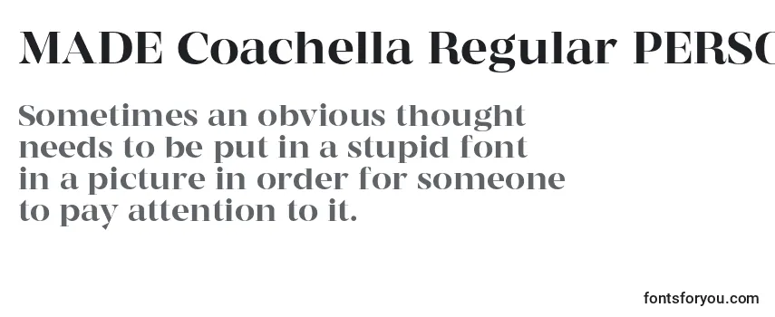 MADE Coachella Regular PERSONAL USE Font