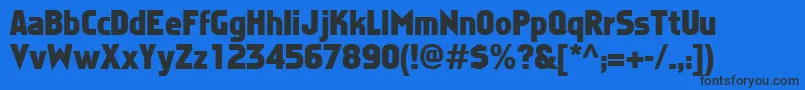 FaktosBold Font – Black Fonts on Blue Background