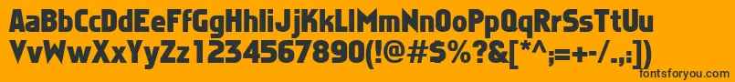 FaktosBold Font – Black Fonts on Orange Background