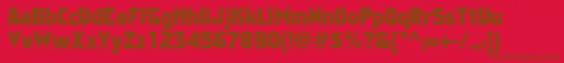 FaktosBold Font – Brown Fonts on Red Background