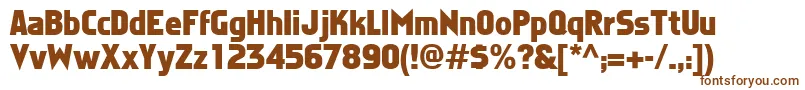 FaktosBold-fontti – ruskeat fontit valkoisella taustalla