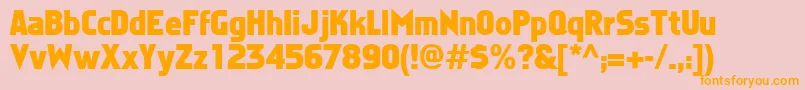 FaktosBold Font – Orange Fonts on Pink Background