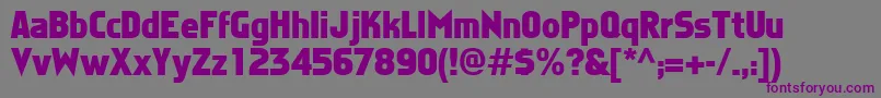 Шрифт FaktosBold – фиолетовые шрифты на сером фоне