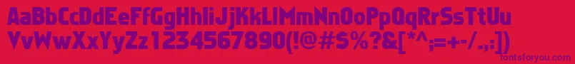 FaktosBold-Schriftart – Violette Schriften auf rotem Hintergrund