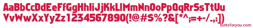 FaktosBold Font – Red Fonts on White Background